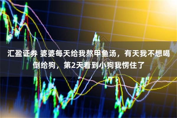 汇盈证券 婆婆每天给我熬甲鱼汤，有天我不想喝倒给狗，第2天看到小狗我愣住了