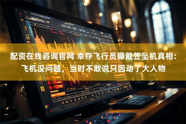 配资在线咨询官网 幸存飞行员曝戴笠坠机真相：飞机没问题，当时不敢说只因动了大人物